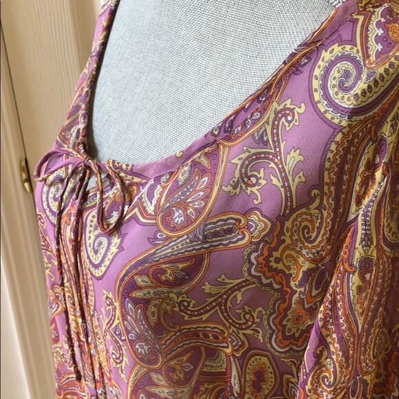 Emme 100% Silk Psychedelic Print Top - Picture 2 of 5